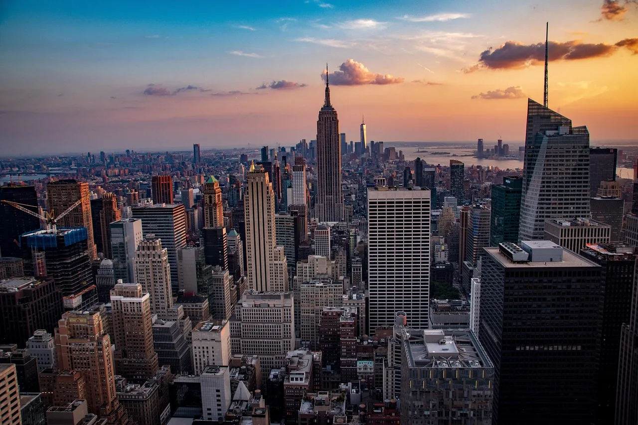 sunset, manhattan, city, skyline, architecture, usa, america, cityscape, nature, nyc, travel, new, skyscraper, downtown, york, view, new york city, dusk, empire, state, empire state building, panoramic, skyscrapers, scenic, yellow, orange. New York City health and licensing rules for celebrity food halls